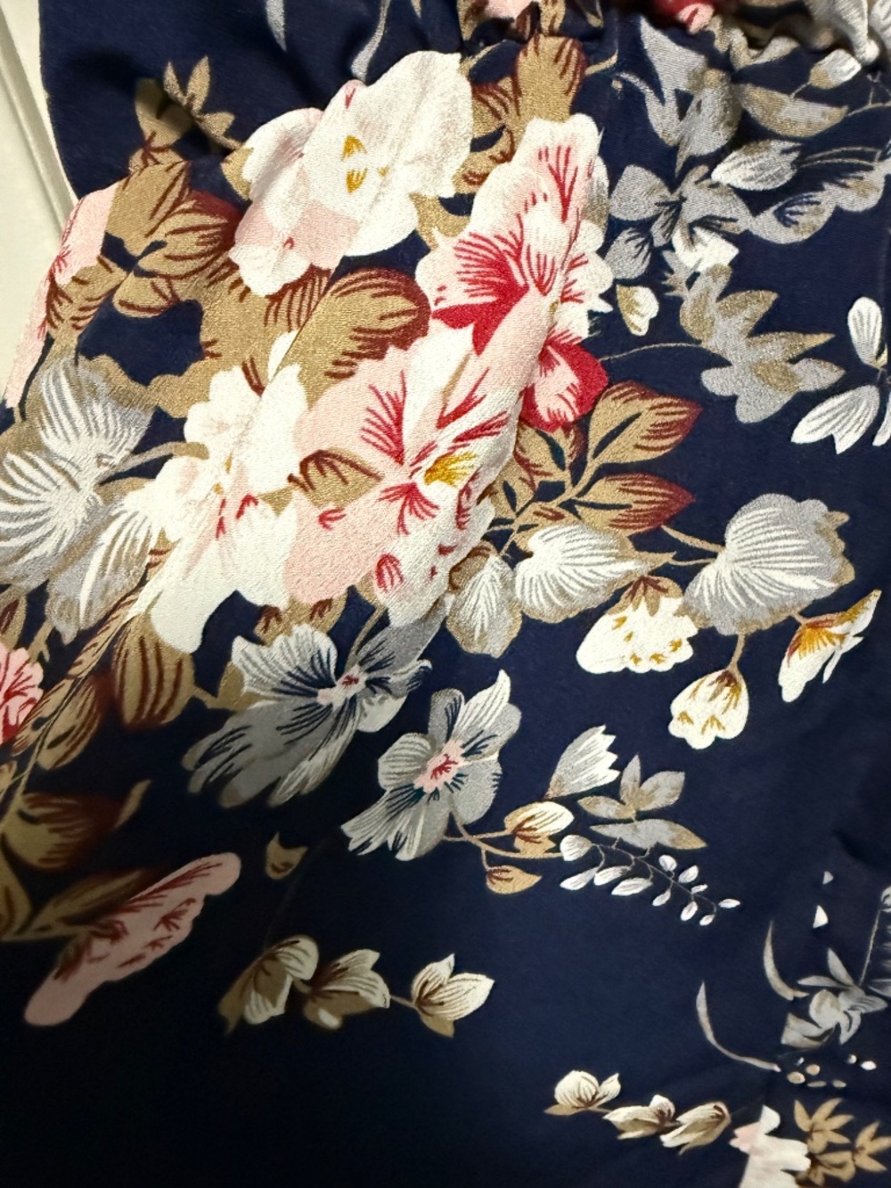 Navy Blue Floral Romper - Picture 6 of 8